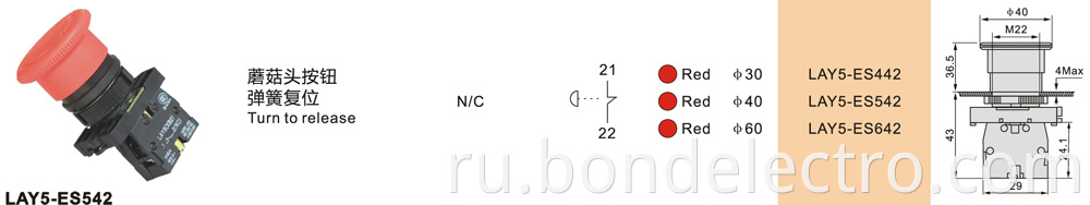 Parameter of XB2-ES542